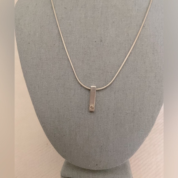 MO28V Mex Men’s Sterling Silver Bar CZ Rope Chain Necklace - Picture 4 of 7